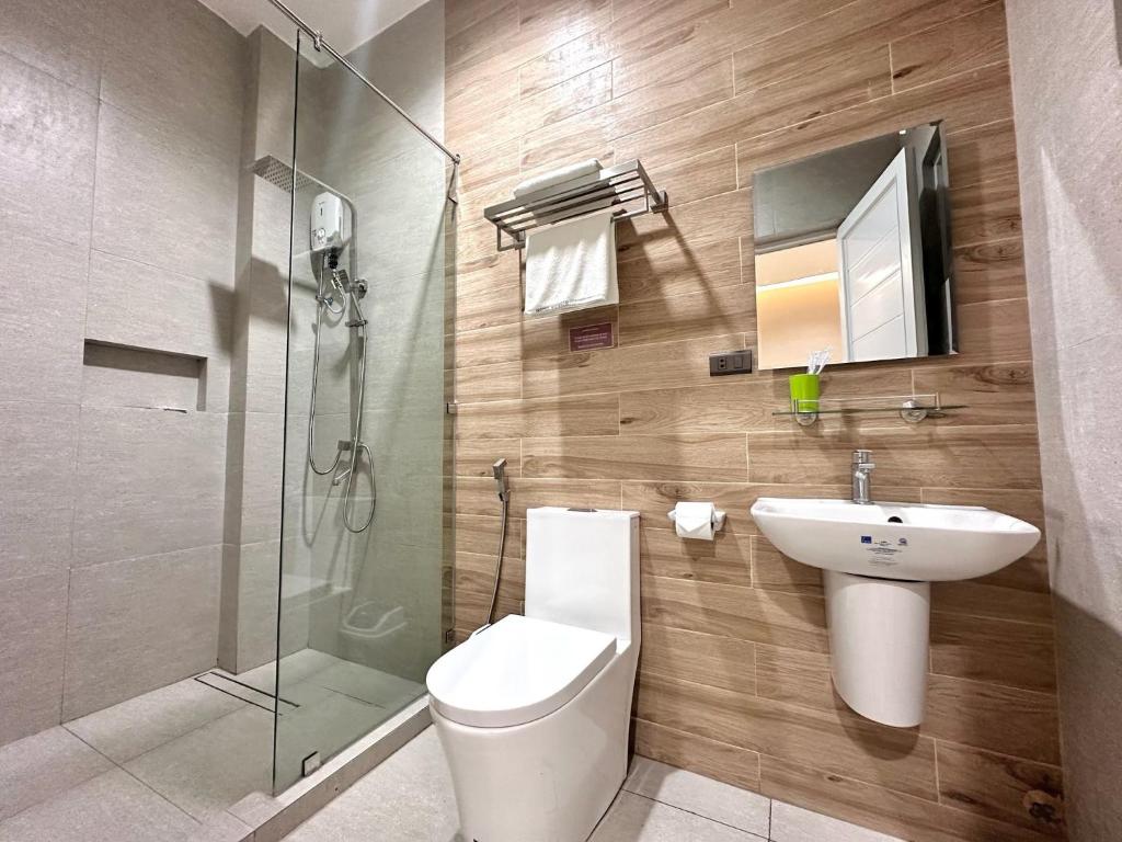 Koupelna v ubytování Hotel Nicanor