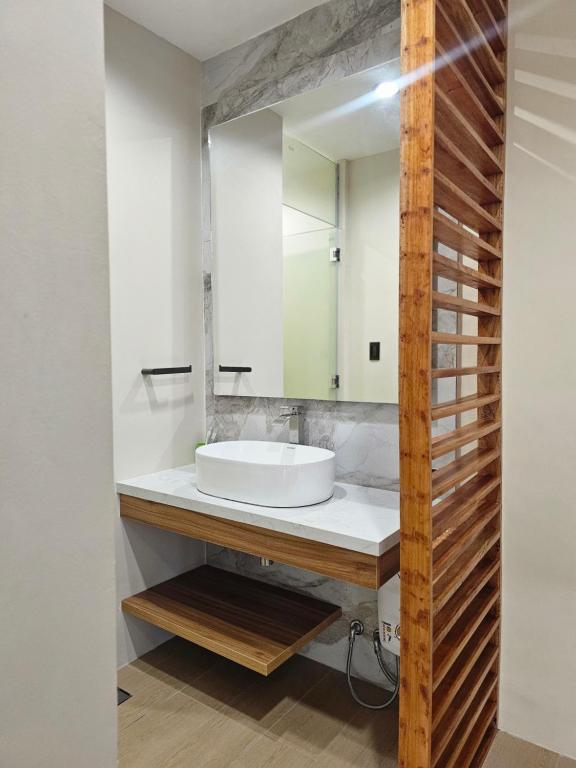 Koupelna v ubytování Hotel Nicanor