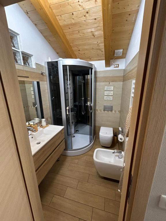 Koupelna v ubytování B&B Valtilí