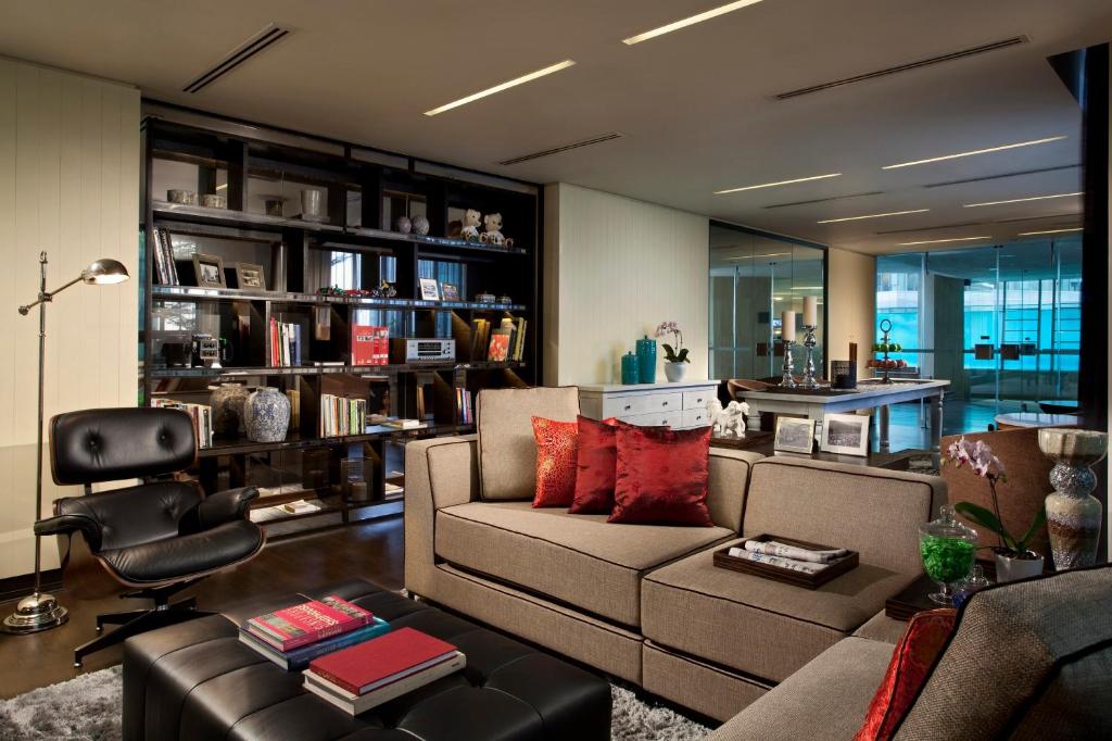 Khu vực ghế ngồi tại Ascott Raffles Place Singapore