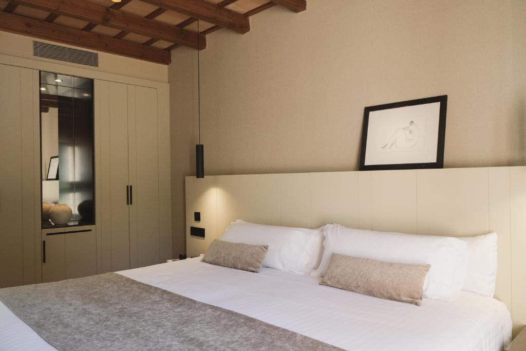 Postel nebo postele na pokoji v ubytování Hotel Vall de Bas