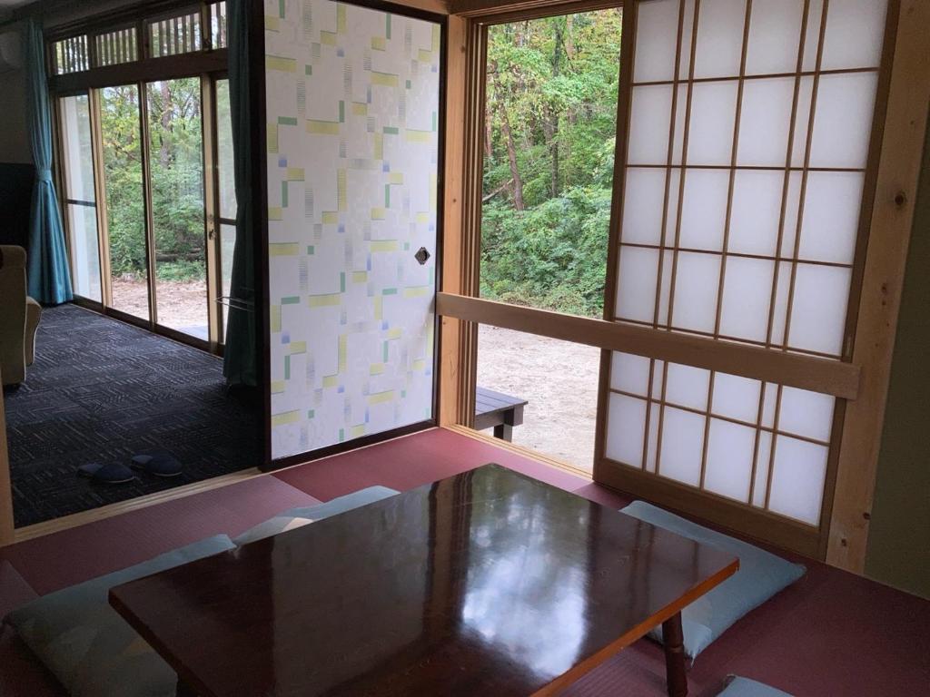 Posezení v ubytování 安曇野市穂高温泉郷Vila湯仙望