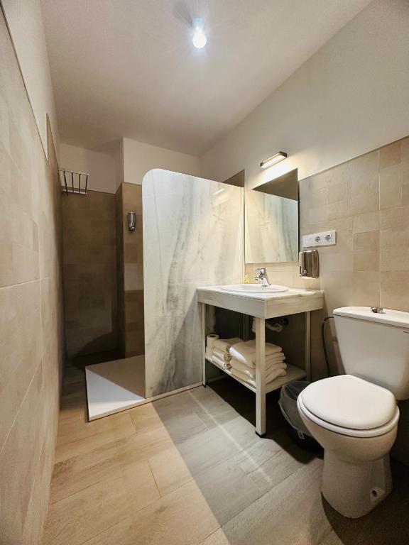 Koupelna v ubytování Hotel Quitagolpe