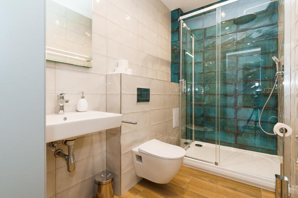 Koupelna v ubytování Apartmán U Doubků Horní Blatná