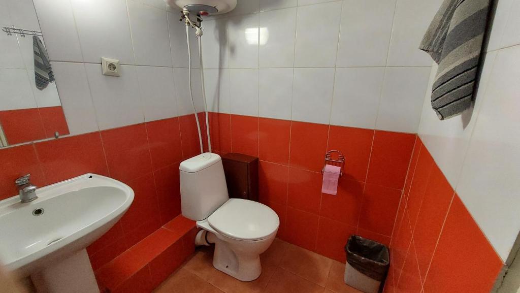 Koupelna v ubytování Hotel Desna KUT