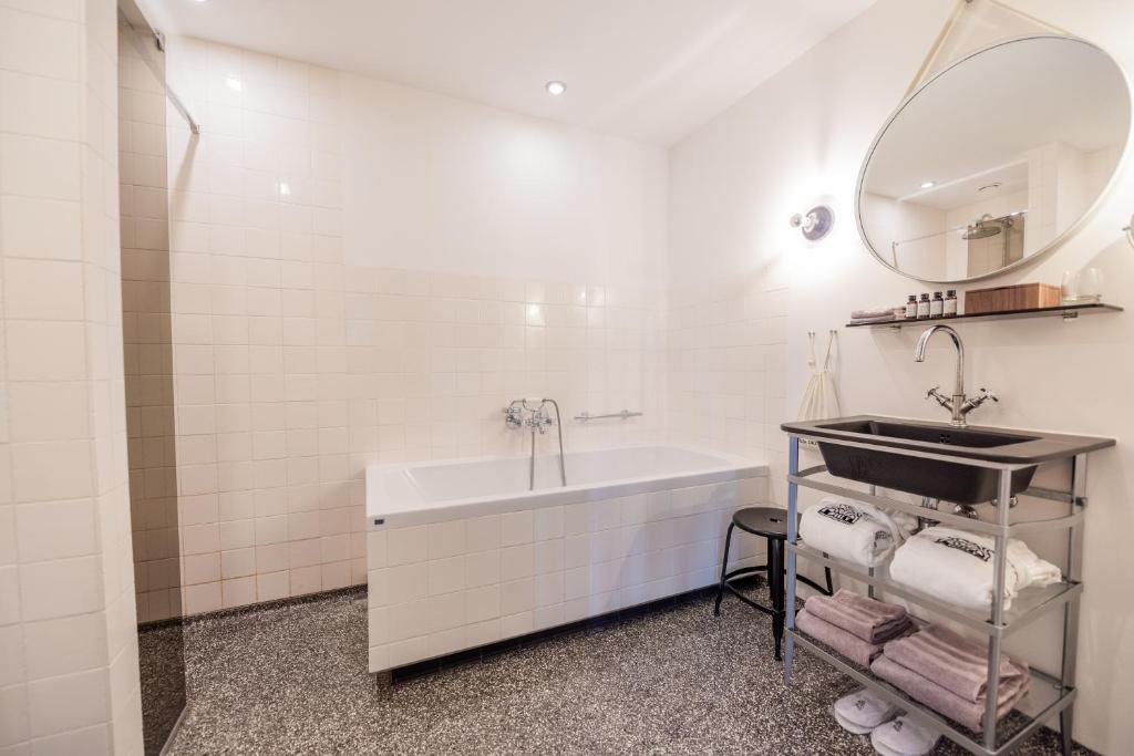 Koupelna v ubytování Hotel V Nesplein