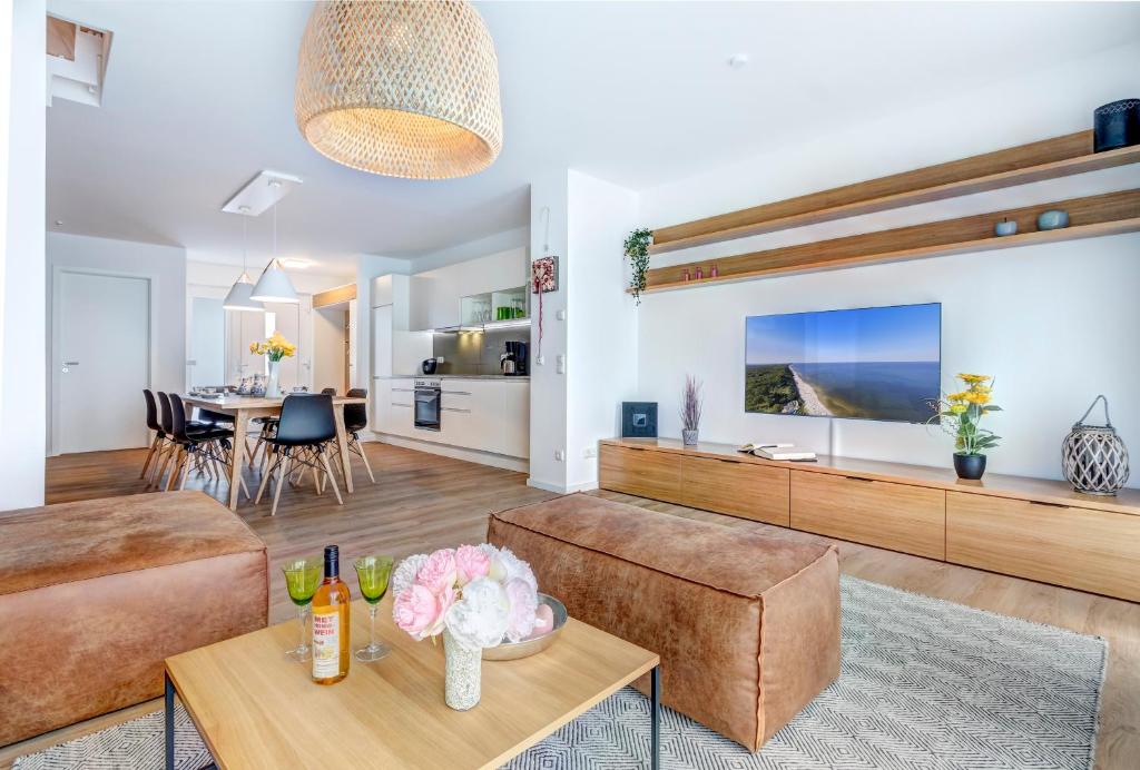 Khu vực ghế ngồi tại Ferienhaus "Ankersteed"