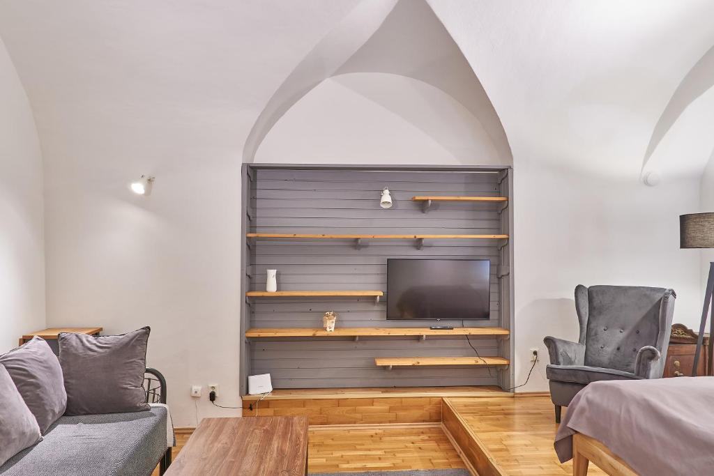 Posezení v ubytování Hotel U 3 Pstrosu