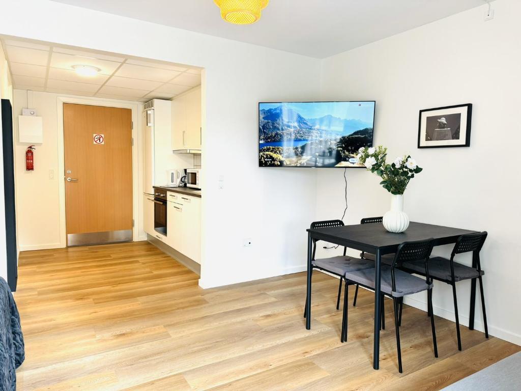 Kuchyň nebo kuchyňský kout v ubytování aday - Lollandsgade Studio Apartment Suite