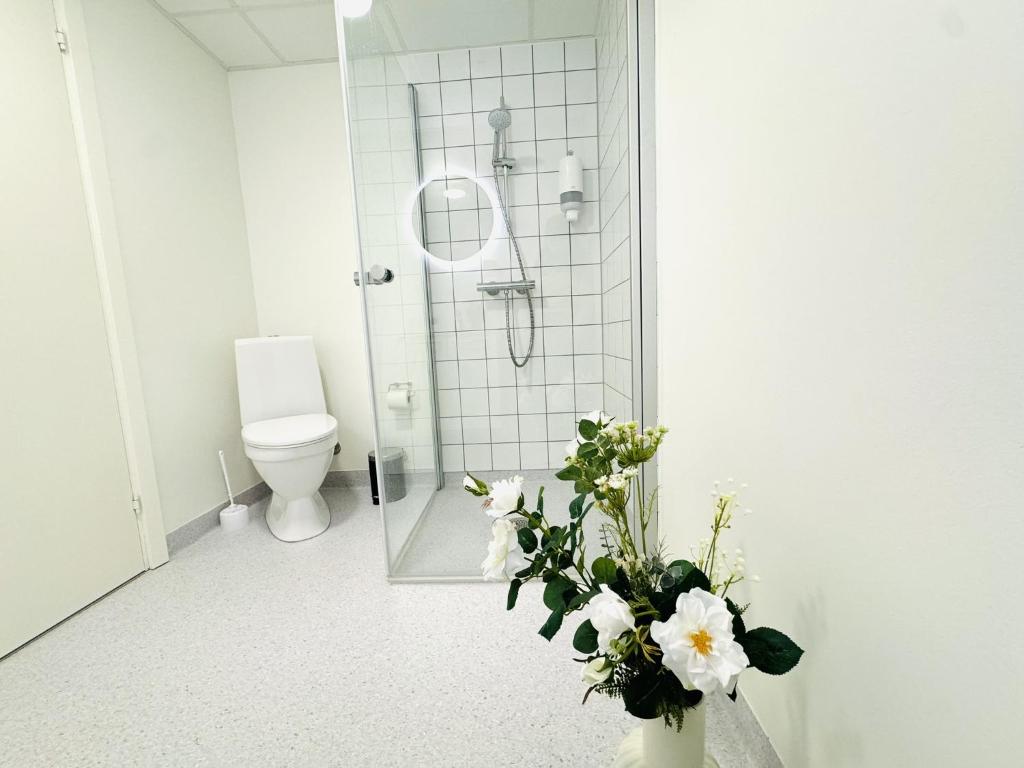 Koupelna v ubytování aday - Lollandsgade Studio Apartment Suite