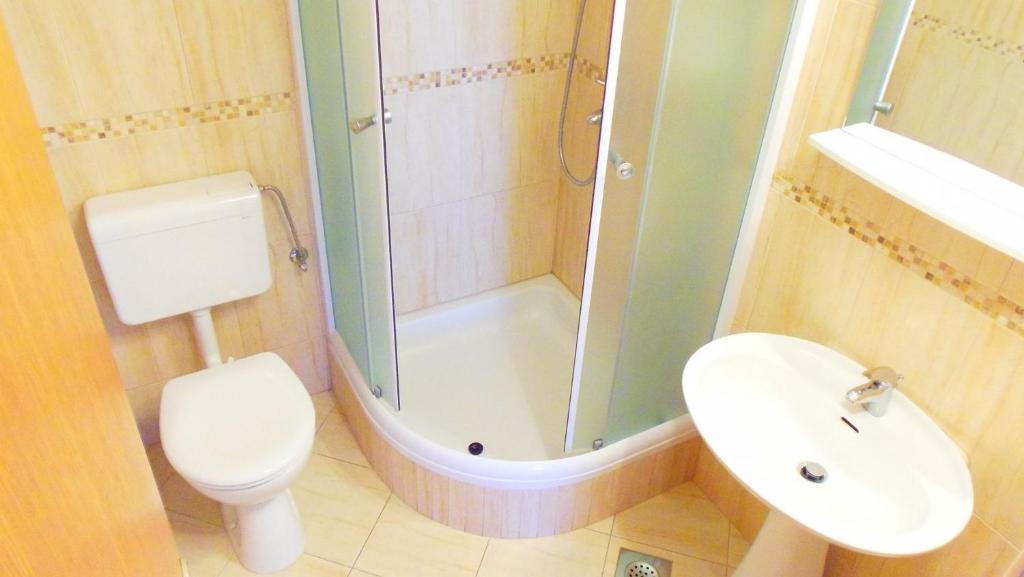 Koupelna v ubytování Apartments Bor