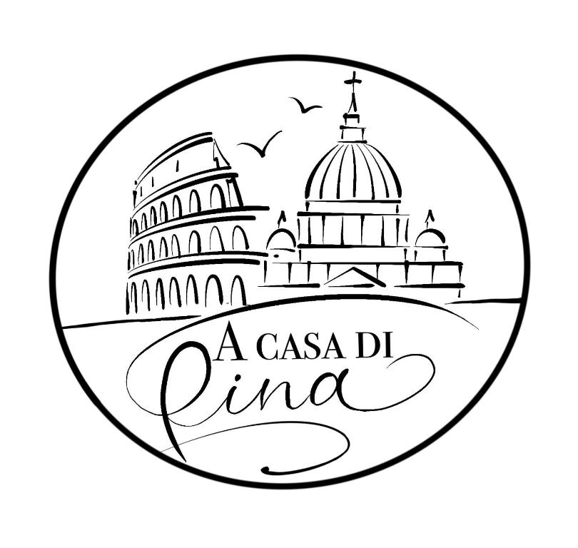a vector illustration of the colosseum and the words a cassia da at A casa di Pina - Roma St Peter in Rome