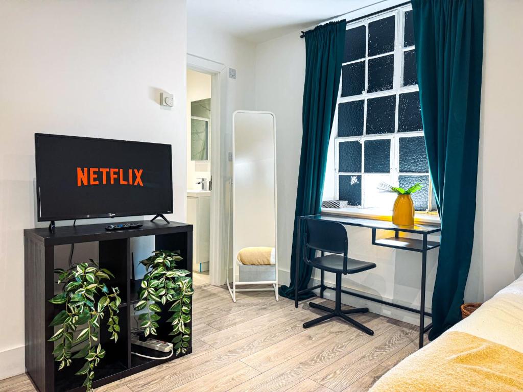 TV a/nebo společenská místnost v ubytování Cosy Home In Central Maidstone Book Your Stay
