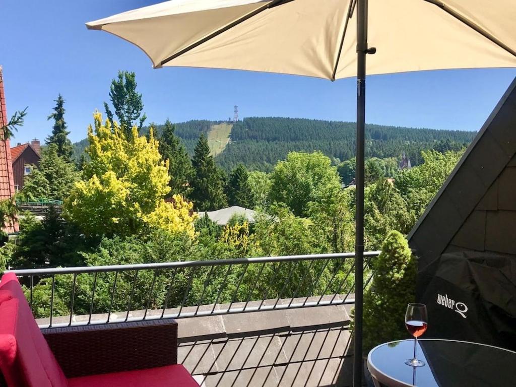 ハーネンクレー・ボックスヴィーゼにある"Nice mountain view"のバルコニー(傘、ワイン1杯付)
