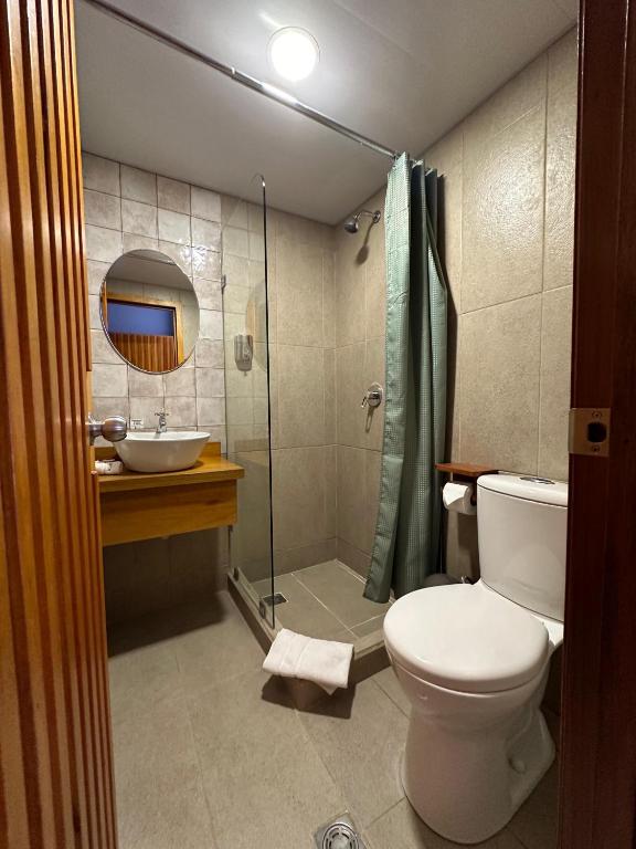 Koupelna v ubytování Hotel Agave Baños
