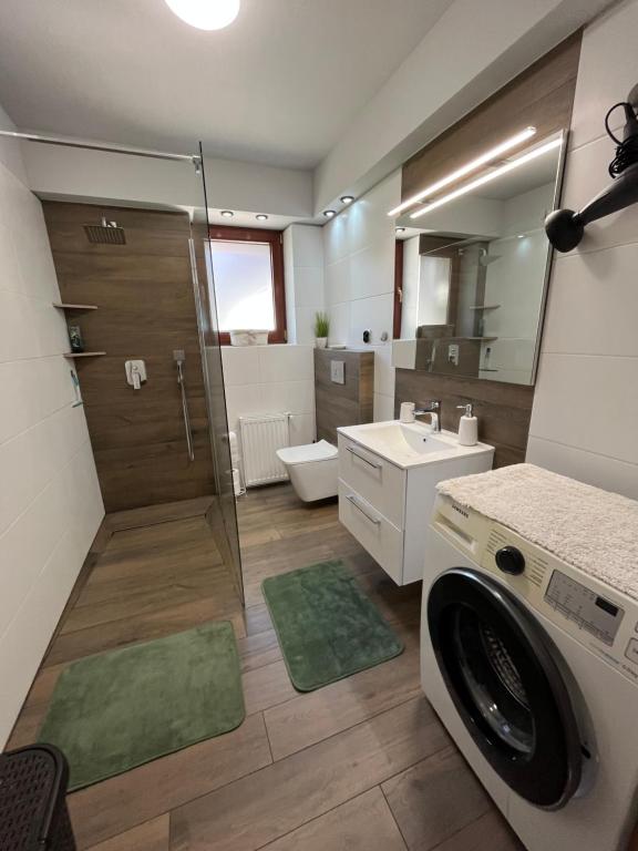 Koupelna v ubytování Apartament MATI