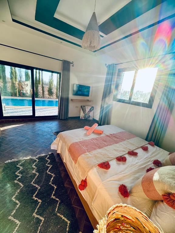 Postel nebo postele na pokoji v ubytování Villa azure