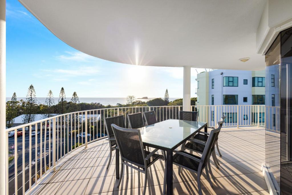 En balkong eller terrasse på Penthouse - Private Rooftop Spa