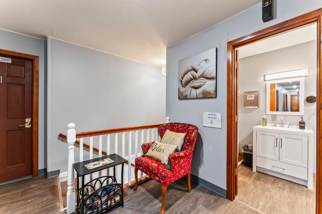 Posezení v ubytování Simple Deluxe Private Room