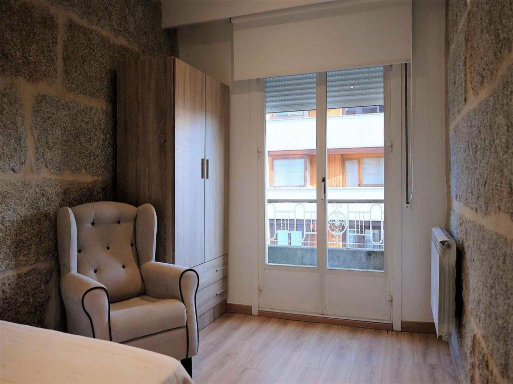 Posezení v ubytování Charming Apartment in Ourense overlooking the City