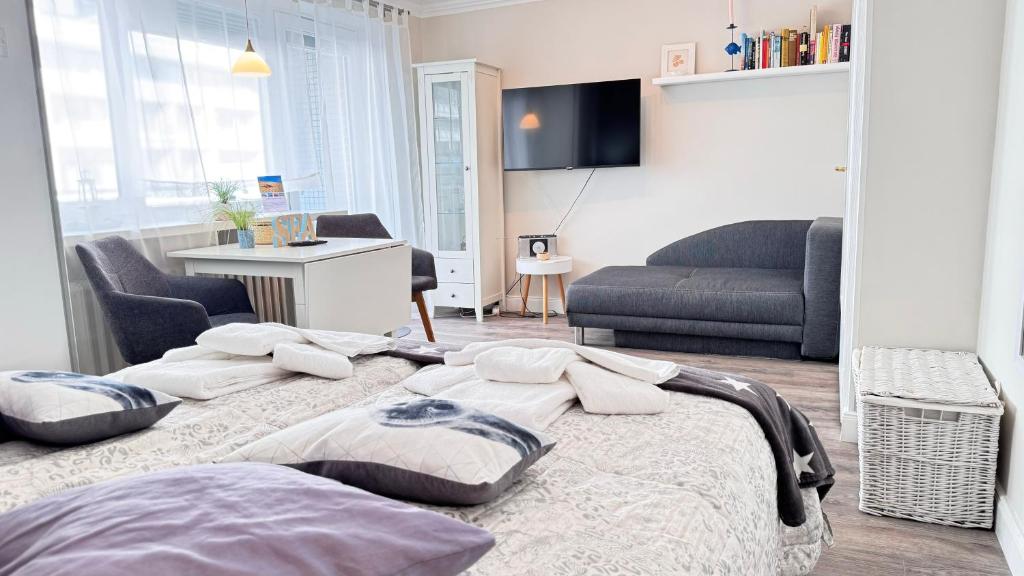 10-105, sehr Strandnah, im Herzen Westerlands, Westbalkon, 1 Zi - Apartment