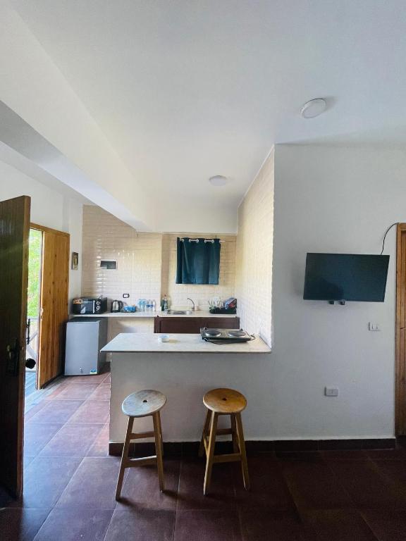 Kuchyň nebo kuchyňský kout v ubytování Club Red Dahab Motel