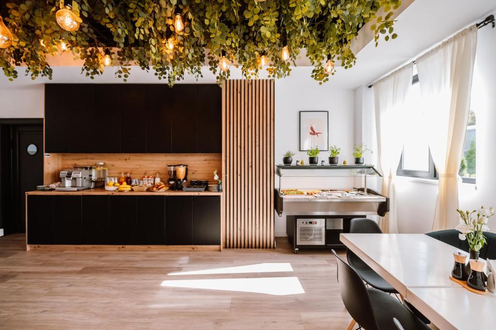 Kuchyň nebo kuchyňský kout v ubytování Motel Oasis