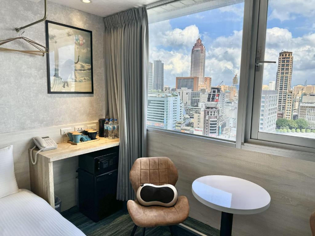Katil atau katil-katil dalam bilik di 西門雲町旅店 Sky Gate Hotel