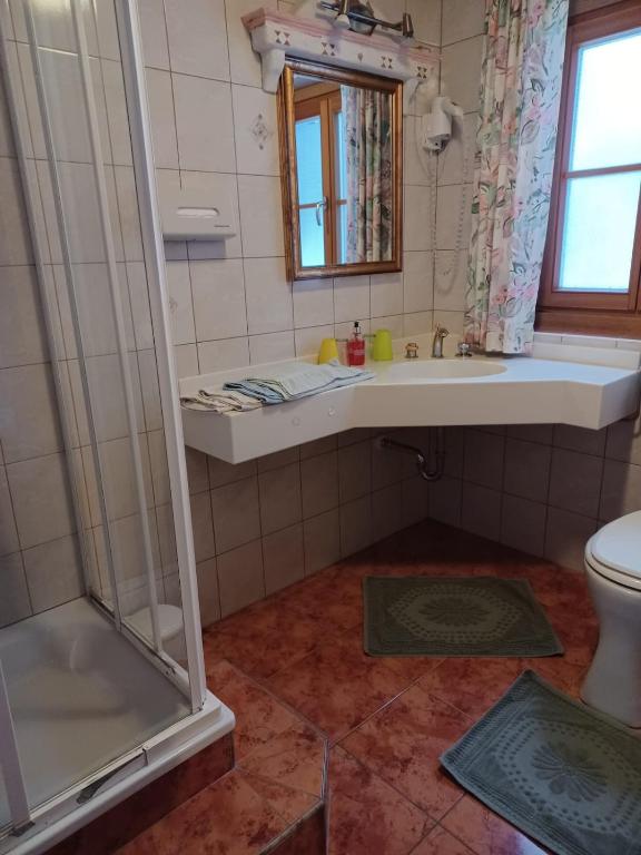 Koupelna v ubytování Pension Sonnhof