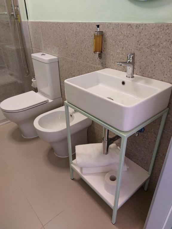 Koupelna v ubytování Hotel Fiorita