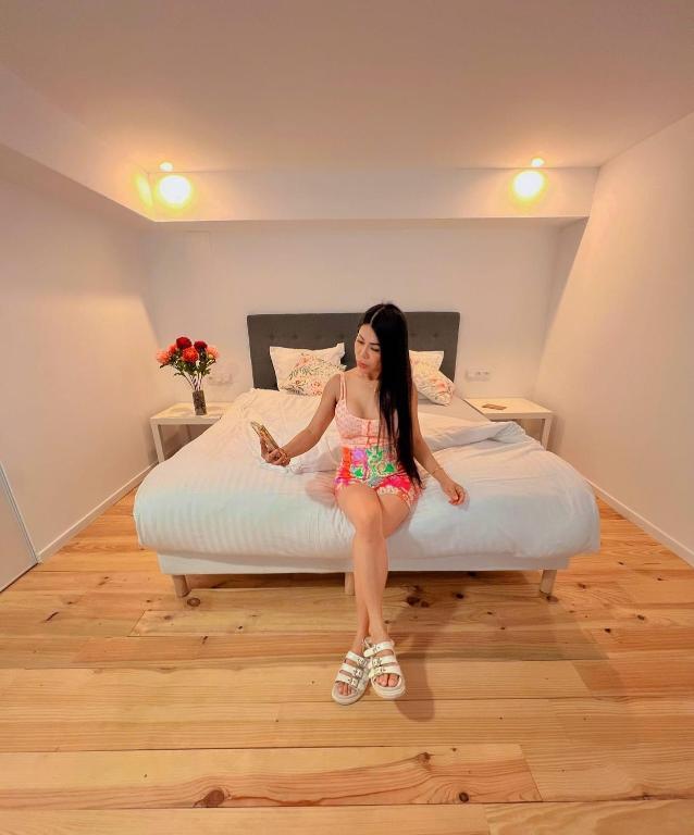 Postel nebo postele na pokoji v ubytování Hôtel Le Manoir