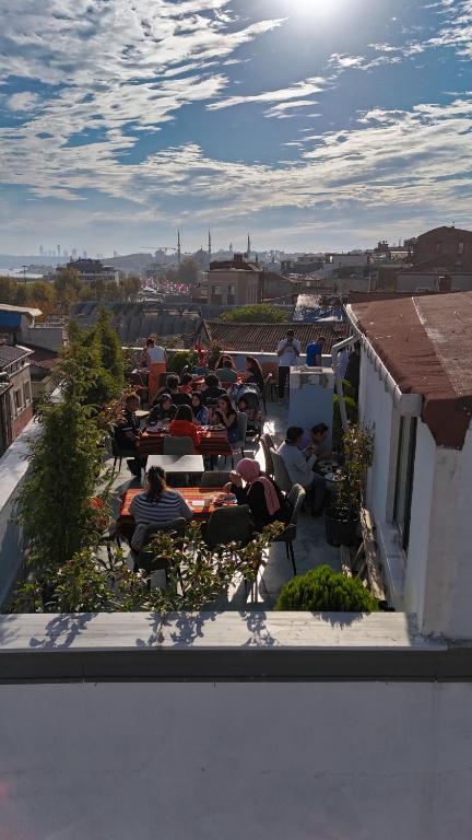 Nespecifikovaný výhled na destinaci Istanbul nebo výhled na město při pohledu z hotelu