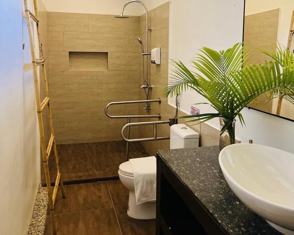 Koupelna v ubytování Lio Villas Resort