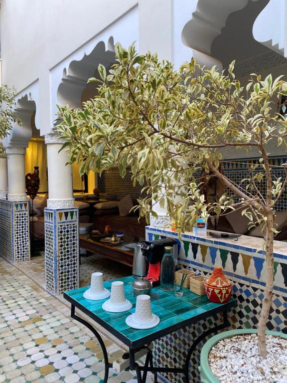 Um jardim no exterior de Riad Dar Teranga Hotel & Spa
