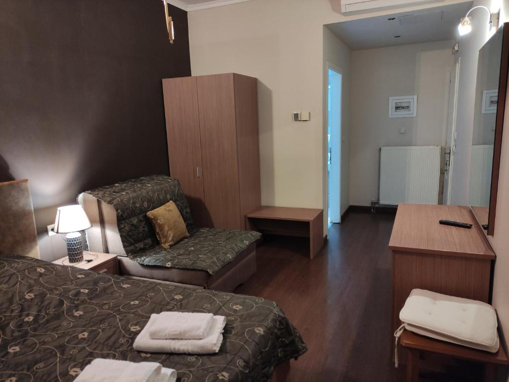 Paraliako katerina Studios & Rooms - Biker Friendly Hotel - Triple Chambre Avec Terrasse