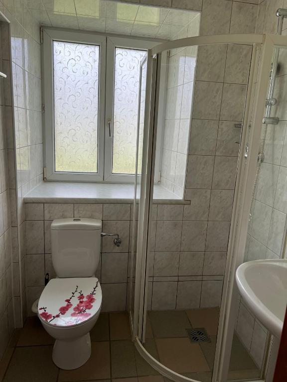 Koupelna v ubytování Haus Peter