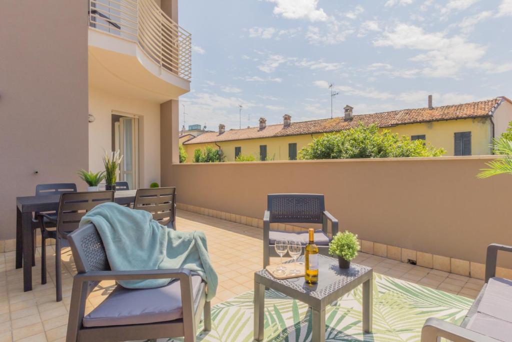 Balkón nebo terasa v ubytování Crema, terrazza, a pochi passi dal centro città