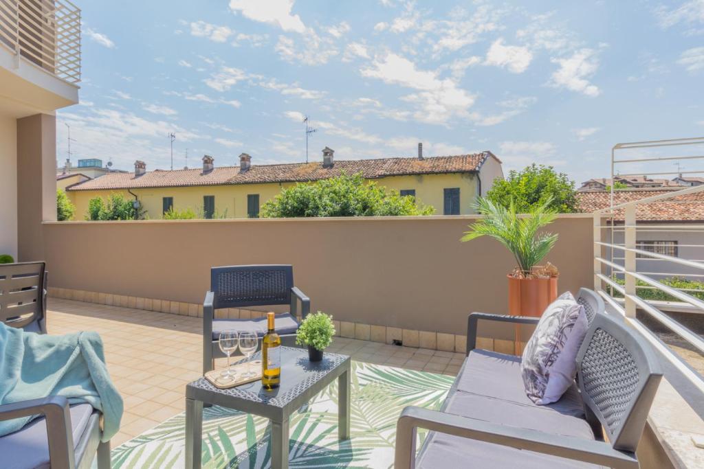 Balkón nebo terasa v ubytování Crema, terrazza, a pochi passi dal centro città