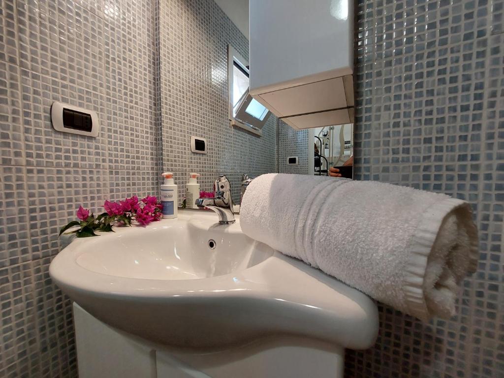 Koupelna v ubytování Agriturismo La Stornara