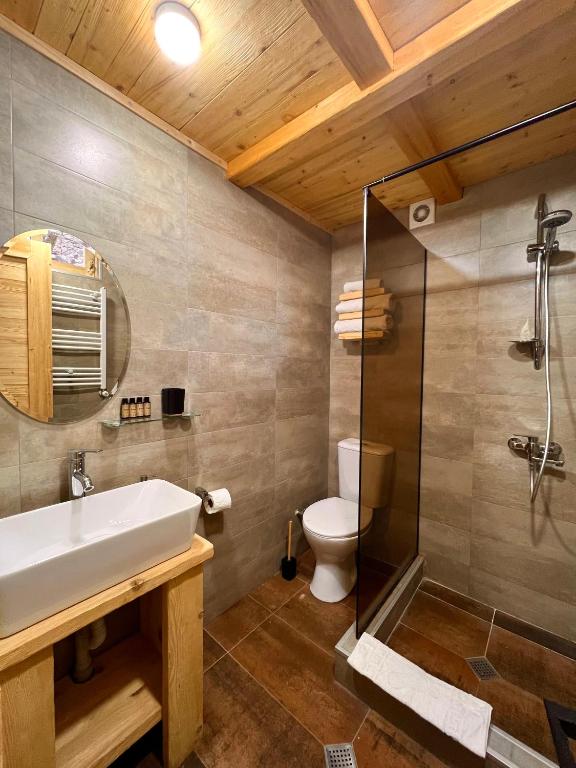 Koupelna v ubytování Hotel Borjomi Verde
