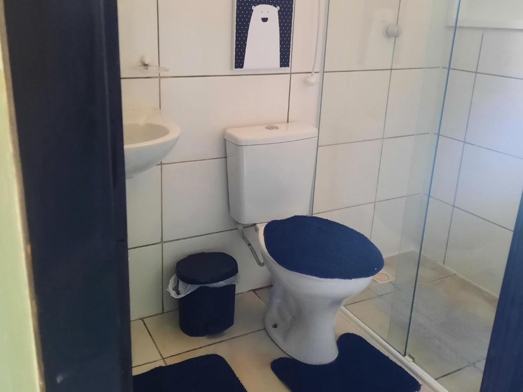 Koupelna v ubytování Apartamento Container com pátio, vaga para carro e Split