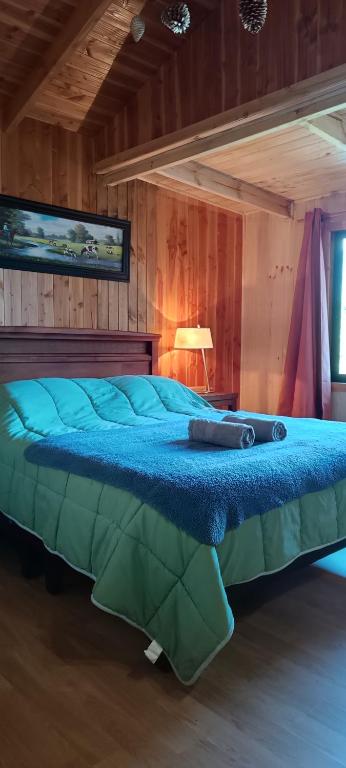 Postel nebo postele na pokoji v ubytování Hostel Calafquen Adventure Coñaripe