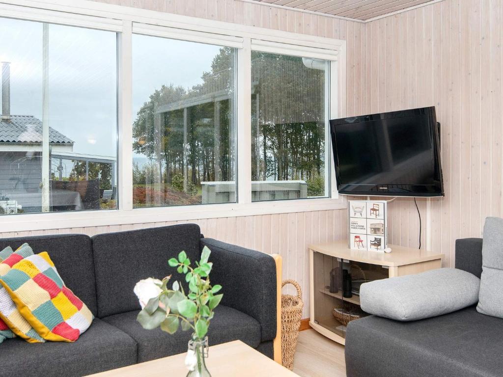 TV a/nebo společenská místnost v ubytování Holiday home Juelsminde V