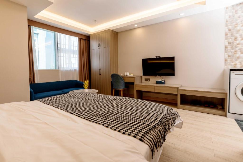 Guangzhou Xingke Apartment - Chambre Reine Avec Vue Sur La Ville