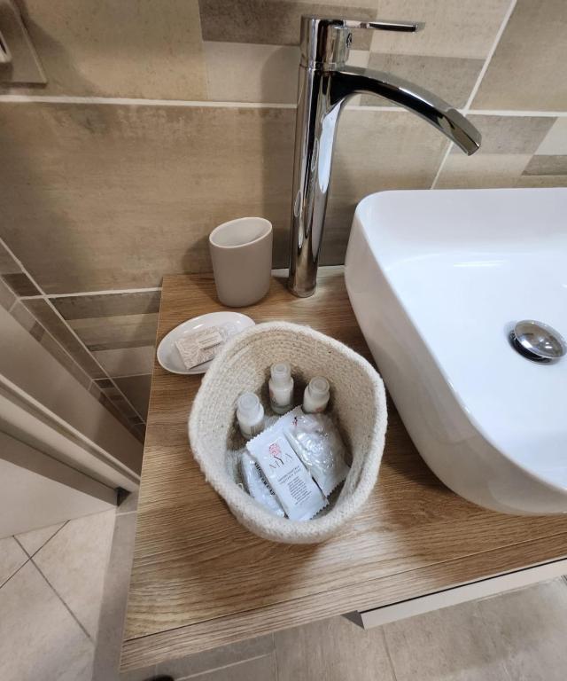 Koupelna v ubytování A casa di Peppetto