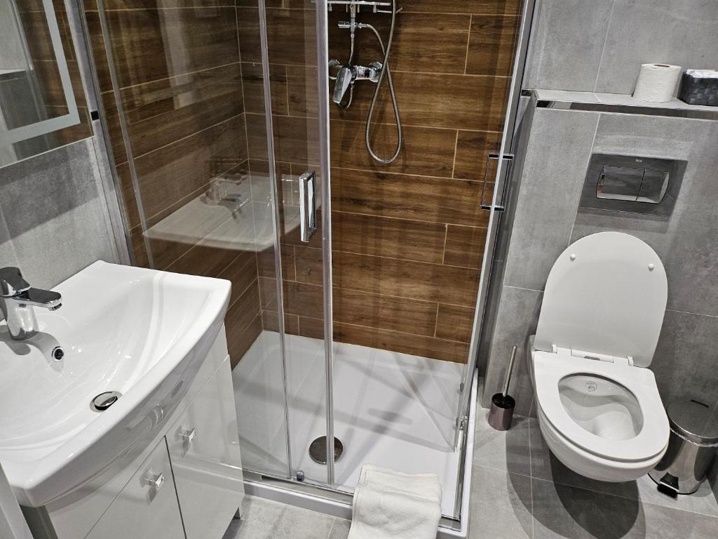 Koupelna v ubytování Aparthotel Warszawa