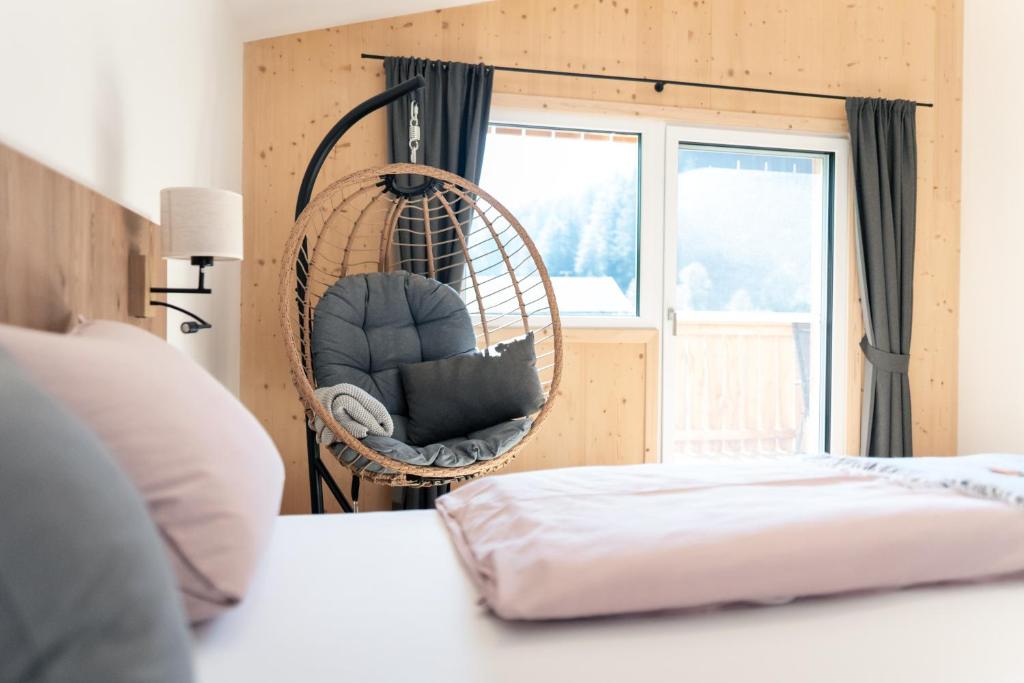 Rúm í herbergi á Nagelehof Apartment Bendelstein