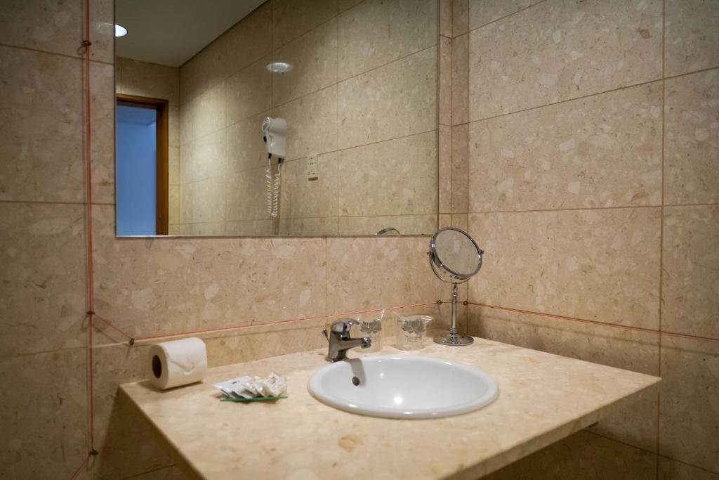 Koupelna v ubytování Hotel Matriz