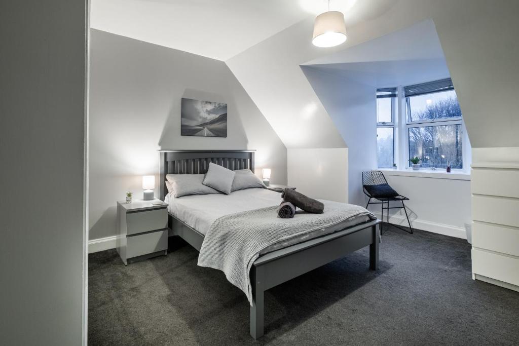 Ένα ή περισσότερα κρεβάτια σε δωμάτιο στο Strathbogie Apartment Huntly