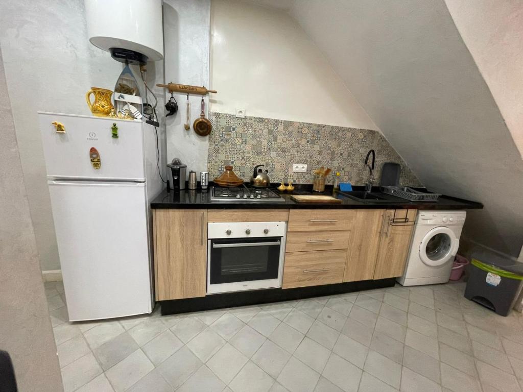 Kuchyň nebo kuchyňský kout v ubytování Apartment House1 Berbère with Privat Terrace